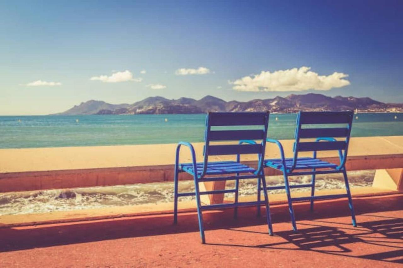 Cannes Plage 2Mn/45M2/Vue Mer/Inernet/Clim/Parking Prive エクステリア 写真