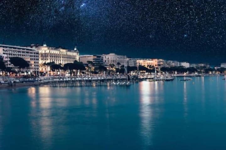 Cannes Plage 2Mn/45M2/Vue Mer/Inernet/Clim/Parking Prive エクステリア 写真